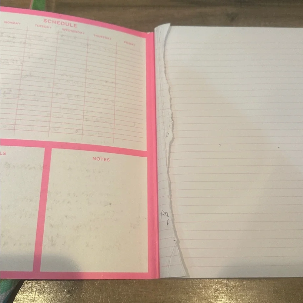 Lilly Pulitzer Blue and Yellow Floral Tote and used notebook - Picture 8 of 10